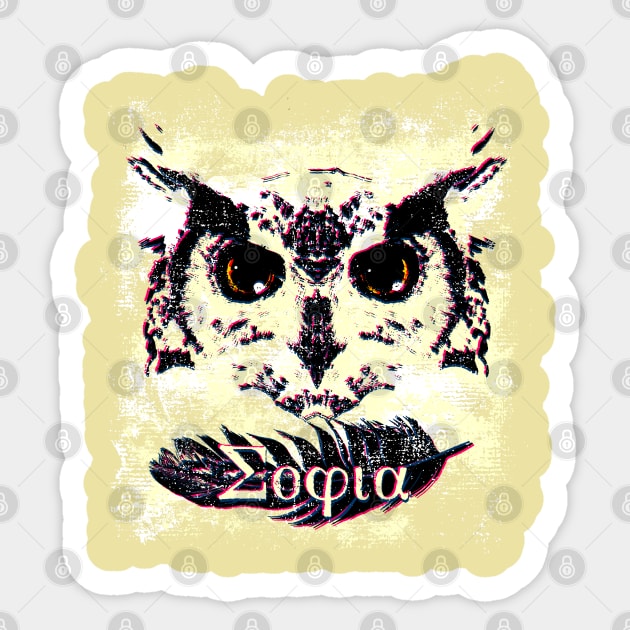 Athena's Owl I Sticker by mellamomateo